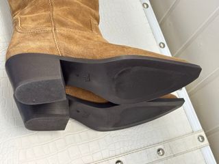 Botas Zara Piel Serraje Marrones