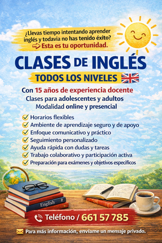 profesora de inglés con 15 años de experiencia
