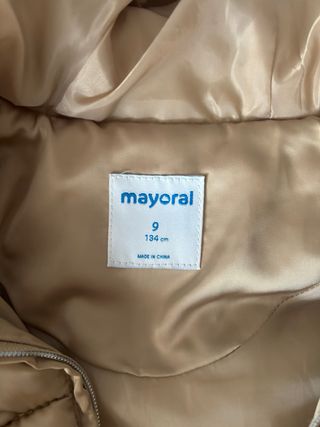 Chaleco acolchado niña Mayoral beige