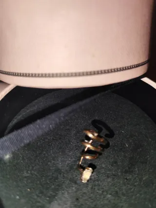 Earcuff Eklat Baño Oro Rosa 18kt Plata Topacio