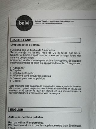 Limpiador Eléctrico de Zapatos Balvi NUEVO