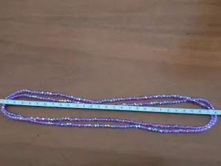 Collana lunga elasticizzata con cristallini