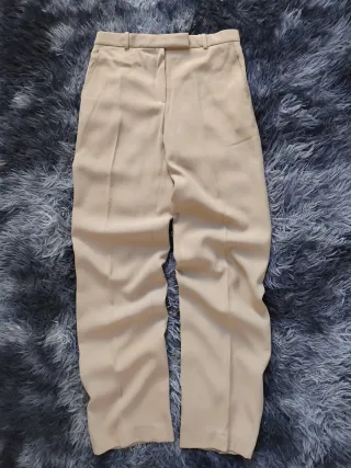 Pantaloni Armani Collezioni Beige Lana Vergine S