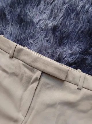Pantaloni Armani Collezioni Beige Lana Vergine S
