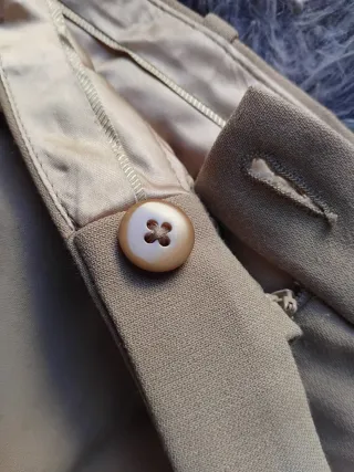 Pantaloni Armani Collezioni Beige Lana Vergine S