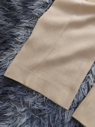 Pantaloni Armani Collezioni Beige Lana Vergine S