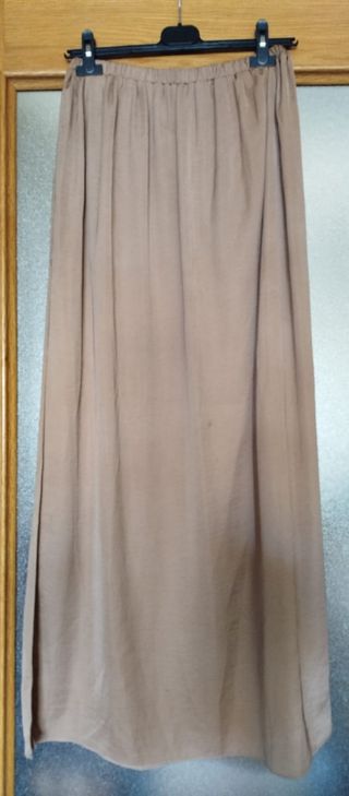 Lote 2 Faldas Talla S Beige y Estampada