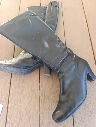 Botas de piel negras mujer talla 39