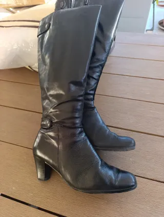 Botas de piel negras mujer talla 39