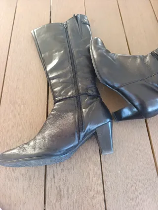 Botas de piel negras mujer talla 39