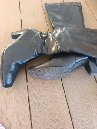 Botas de piel negras mujer talla 39