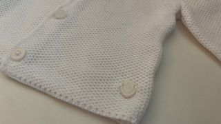 Chaqueta punto blanca bebé