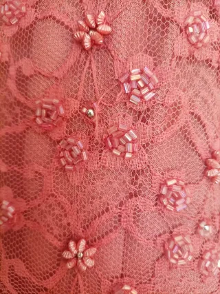 Vestido largo fiesta rosa talla 38