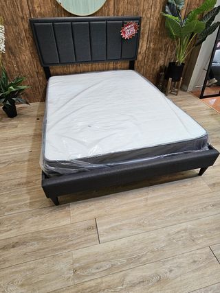 CAMA CON SOMIER ,COLCHON Y CABECERO - ENVIO GRATIS