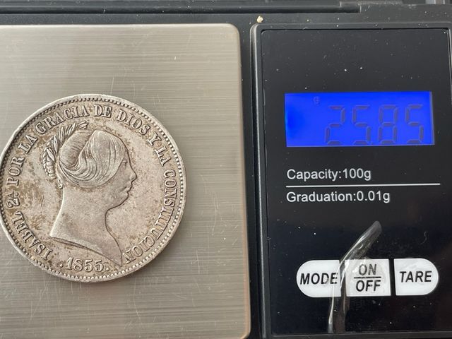20 Reales Isabel II 1855