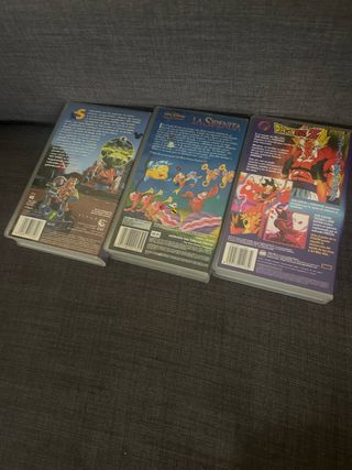 Lote 3 VHS: Toy Story, La Sirenita, Dragon Ball Z