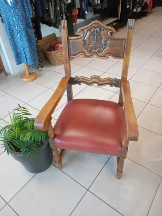 Sillón Trono Antiguo Renacimiento,madera tallada