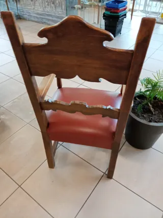 Sillón Trono Antiguo Renacimiento,madera tallada