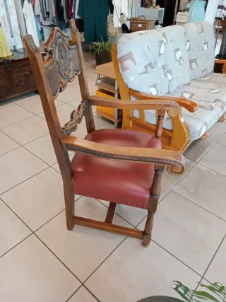 Sillón Trono Antiguo Renacimiento,madera tallada