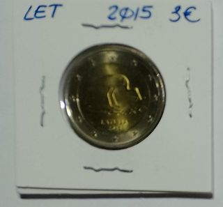 Moneda 2€ Letonia 2015 Cigüeña Negra