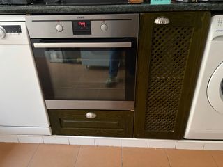 Puertas cocina rústica roble verde