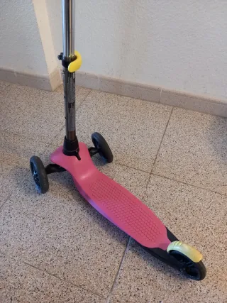 Patinete infantil 3 ruedas Oxelo B1 rosa amarillo