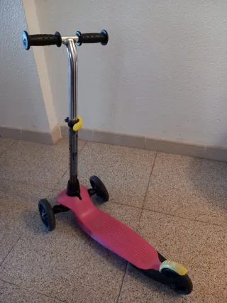 Patinete infantil 3 ruedas Oxelo B1 rosa amarillo