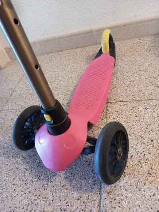 Patinete infantil 3 ruedas Oxelo B1 rosa amarillo