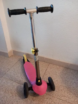 Patinete infantil 3 ruedas Oxelo B1 rosa amarillo