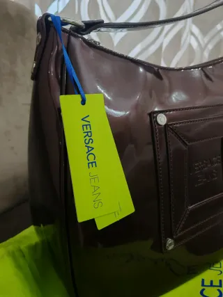 Borsa Armani Jeans marrone lucida