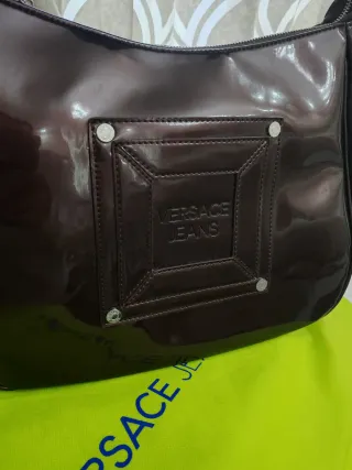 Borsa Armani Jeans marrone lucida