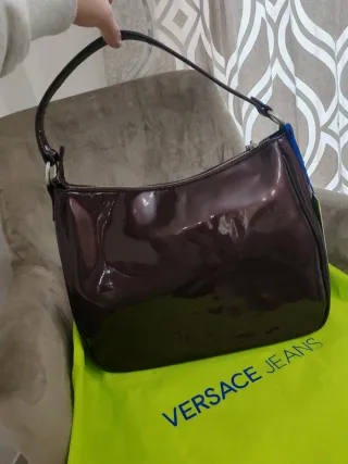 Borsa Armani Jeans marrone lucida