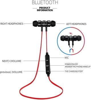 Auriculares Bluetooth, HENGKEXIN Magnéticos Casco