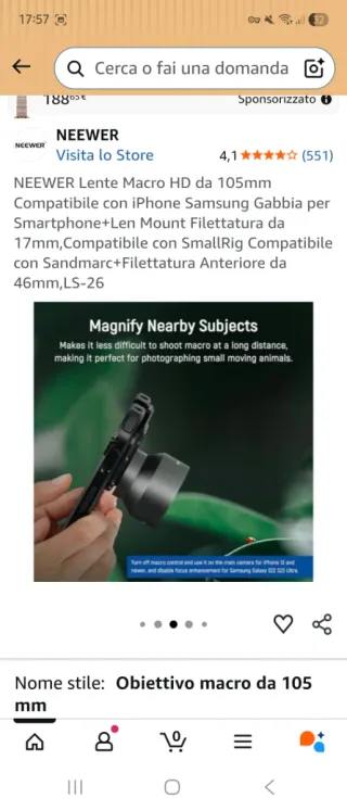 NEEWER Lente Macro HD 105mm Ls-26