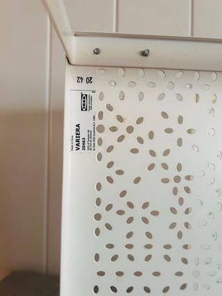 Estante auxiliar cocina Ikea Variera metal blanco