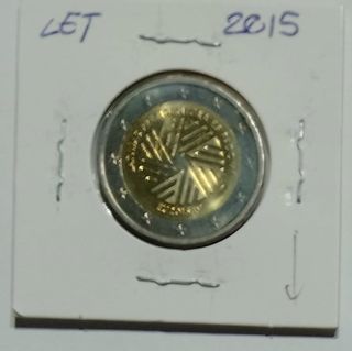 Moneda 2€ Letonia 2015 Presidencia UE
