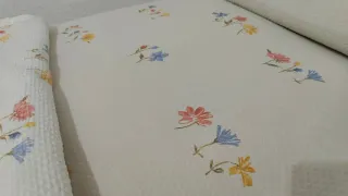 Colchas Cama 90cm Flores color pastel.