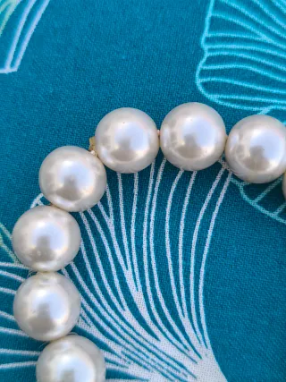 Pulsera de perlas artificiales estilo Majorica