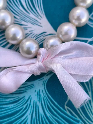 Pulsera de perlas artificiales estilo Majorica