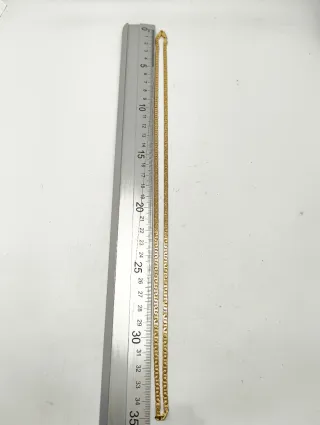 Cadena fina plana italiana oro 18kt 70cm largo