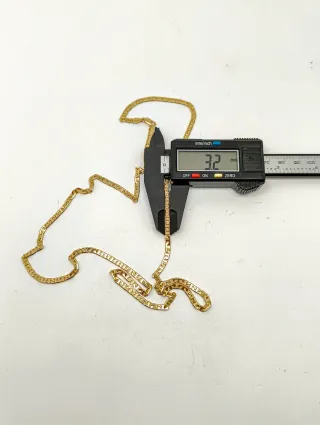 Cadena fina plana italiana oro 18kt 70cm largo