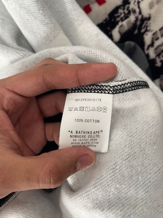 Sudadera Bape Shark Camuflaje Gris y Blanca XL