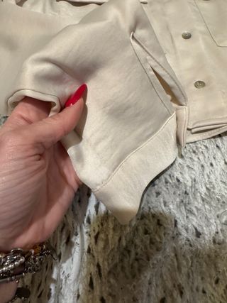 Camicetta Zara corta beige Tg S