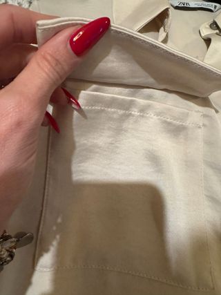 Camicetta Zara corta beige Tg S