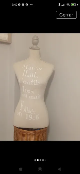 Busto Maniquí Costura Vintage