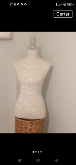 Busto Maniquí Costura Vintage