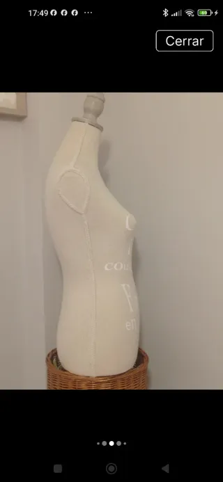 Busto Maniquí Costura Vintage