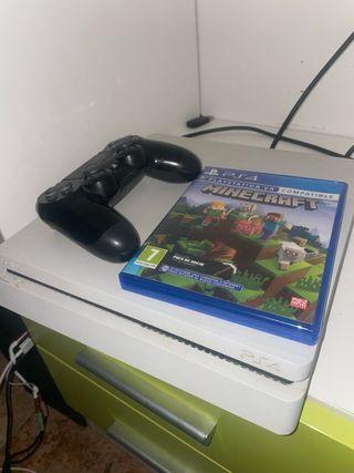 PS4 Slim Minecraft Incluido Blanca