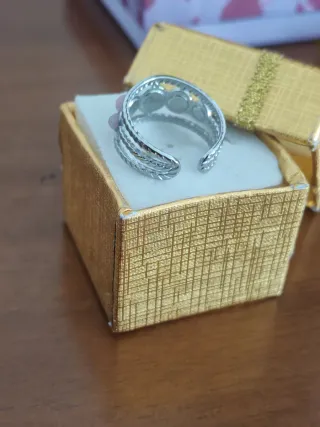 Anello Acciaio Quarzo Rosa Regolabile