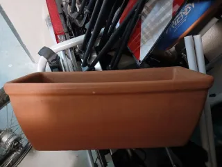 Maceta Rectangular Terracota con Plato